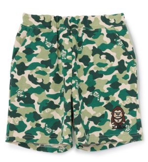画像1: XLARGE KIDS　 ファニーゴリラカモ総柄 ショートパンツ　　40；グリーン (1)