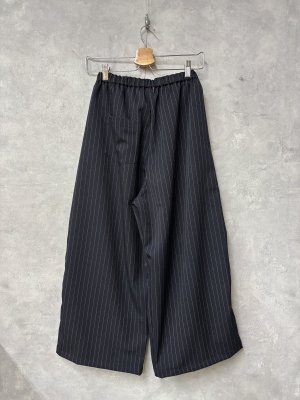 画像3: 2026春夏 フランキーグロウ　TWILL STRIPE SIDE LINE ROOMY PANTS 　カラー；NAVY　　(おとなサイズ) (3)