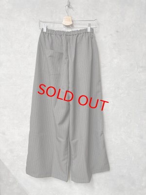 画像2: 2026春夏 フランキーグロウ　TWILL STRIPE SIDE LINE ROOMY PANTS 　カラー；GRAY　　(おとなサイズ) (2)