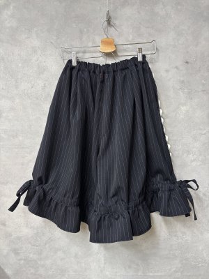 画像3: 2026春夏 フランキーグロウ　TWILL STRIPE SIDE LINE FRILL CULOTTES　カラー；NAVY　　(おとなサイズ) (3)