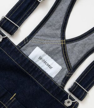 画像4: VC 　　デニムオーバーオール　ONE WASH　　サイズ：F (4)
