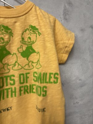 画像2: DENIMDUNGAREE　 テンジク HUEY DEWEY LOUIE TEE　10；黄　　サイズ；100 (2)
