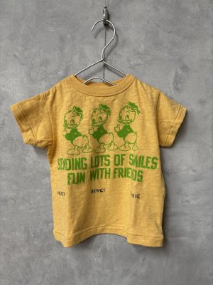 画像1: DENIMDUNGAREE　 テンジク HUEY DEWEY LOUIE TEE　10；黄　　サイズ；100 (1)
