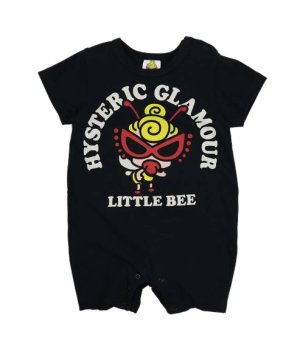 画像1: MY FIRST HYSTERIC　　LITTLE BEE 羽しっぽ付き ショートオール　10；ブラック　サイズ；80cm (1)
