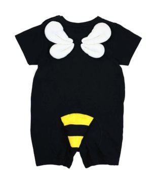 画像2: MY FIRST HYSTERIC　　LITTLE BEE 羽しっぽ付き ショートオール　10；ブラック　サイズ；80cm (2)