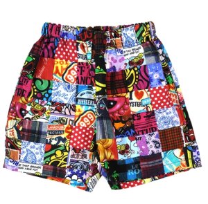 画像1: Hystericmini　　CRAZY QUILT総柄 Viscotex ハーフパンツ　　90；マルチ (1)