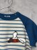 画像3: 2026春夏 　DENIMDUNGAREE　テンジク SNOOPY ボーダー TEE　　1；白 (3)