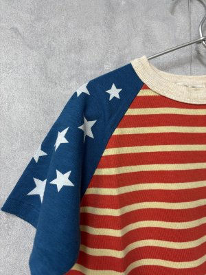 画像2: 2026春夏 　DENIMDUNGAREE　テンジク SNOOPY ボーダー TEE　　5;赤 (2)