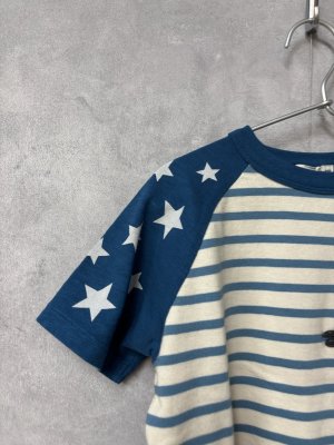 画像2: 2026春夏 　DENIMDUNGAREE　テンジク SNOOPY ボーダー TEE　　1；白 (2)