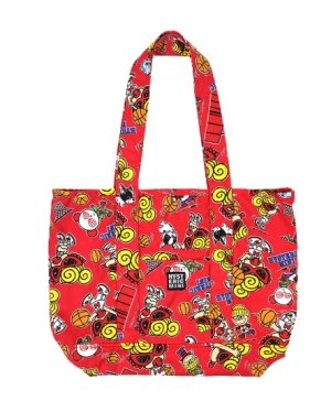 画像1: MY FIRST HYSTERIC　HYSTERIC MINI HOOPS総柄 トートバッグ　　サイズ；FREE(約H31×W41cm)　　　　24；レッド (1)