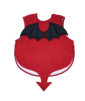 画像2: MY FIRST HYSTERIC　DEVILKIN 羽付き お食事エプロン　　サイズ；FREE　　20；レッド (2)