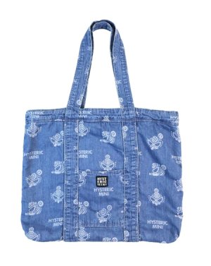 画像1: MY FIRST HYSTERIC　MINI FACE JQ ペアレンツバッグ　サイズ；FREE　　　46；ライトインディゴ (1)