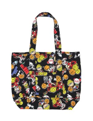 画像1: MY FIRST HYSTERIC　HYSTERIC MINI HOOPS総柄 トートバッグ　　サイズ；FREE(約H31×W41cm)　　　　14；ブラック (1)