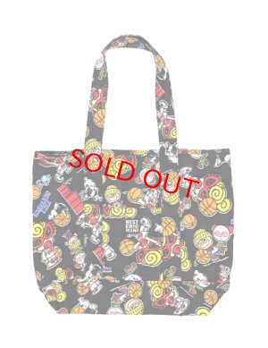 画像1: MY FIRST HYSTERIC　HYSTERIC MINI HOOPS総柄 トートバッグ　　サイズ；FREE(約H31×W41cm)　　　　14；ブラック (1)