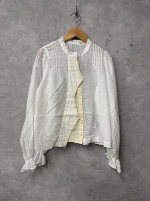 画像1: 2026春夏　MARET(マレ) 　ムラ糸アンティークコスチュームブラウス　1；白　サイズ；F (1)