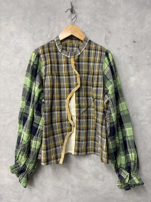 画像1: 2026春夏　MARET(マレ) 　ムラ糸アンティークコスチュームブラウス　7；茶　サイズ；F (1)