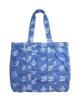 画像2: MY FIRST HYSTERIC　MINI FACE JQ ペアレンツバッグ　サイズ；FREE　　　46；ライトインディゴ (2)