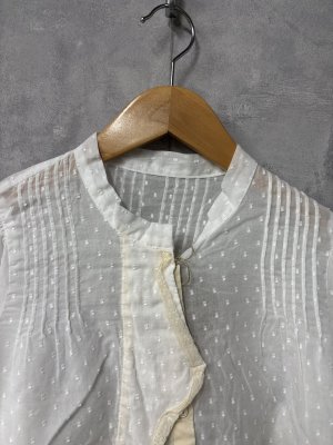 画像3: 2026春夏　MARET(マレ) 　ムラ糸アンティークコスチュームブラウス　1；白　サイズ；F (3)