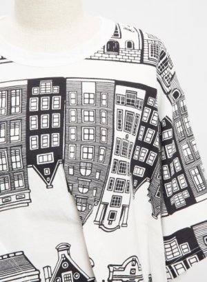 画像3: gomme 　　アムステルダムタックＴ 　　1；白×黒 　　サイズ；M (3)