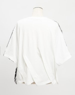 画像2: gomme 　　アムステルダムタックＴ 　　1；白×黒 　　サイズ；M (2)