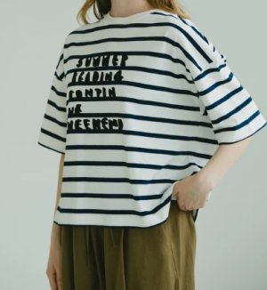 画像1: YARRA 　メンフィスボーダーロゴTEE　  07;ホワイト　　FREE (1)