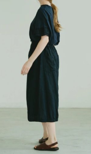 画像4: YARRA 　異素材フリルスリーブカットプルオーバー　55；ネイビー　　FREE (4)