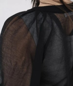 画像3: YARRA NEU　16GGシースルー半袖ニットプルオーバー　99；ブラック　サイズ；FREE (3)