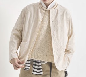 画像1: VC 　 ガーメントダイノーカラージャケット kinari (1)