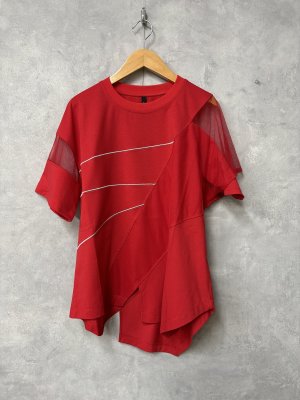 画像1: AULA AILA（アウラ アイラ）　　　Tシャツ　　　60:レッド     サイズ:0 (1)