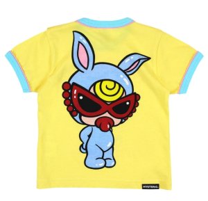 画像2: MY FIRST HYSTERIC　　　LITTLE BUNNY リンガー半袖Tシャツ　　61；レモンイエロー (2)
