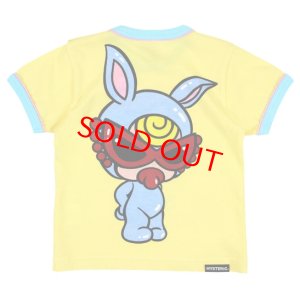 画像2: MY FIRST HYSTERIC　　　LITTLE BUNNY リンガー半袖Tシャツ　　61；レモンイエロー (2)