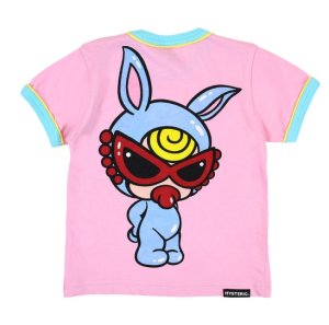 画像2: MY FIRST HYSTERIC　　　LITTLE BUNNY リンガー半袖Tシャツ　　27；ペールピンク　 (2)