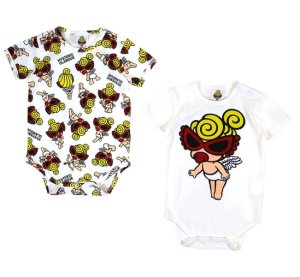 画像1: MY FIRST HYSTERIC　　　ANGEL MINI 半袖ロンパースセット　　04；ホワイト系 (1)