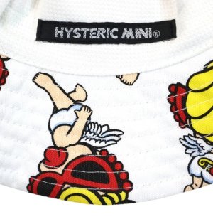 画像2: Hystericmini  ANGEL MINI総柄 ハット　　14；ブラック系 (2)