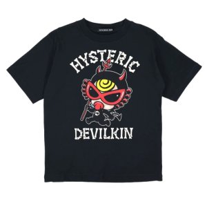 画像1: Hystericmini  トコトコ DEVILKIN 半袖Tシャツ　　10；ブラック (1)