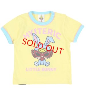 画像1: MY FIRST HYSTERIC　　　LITTLE BUNNY リンガー半袖Tシャツ　　61；レモンイエロー (1)