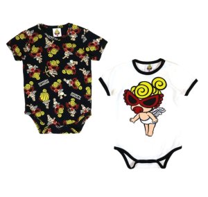 画像1: MY FIRST HYSTERIC　　　ANGEL MINI 半袖ロンパースセット　　14；ブラック系 (1)