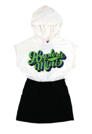 画像1: Hystericmini  フーディー ノースリーブ ワンピース　　　00；ホワイト　 (1)