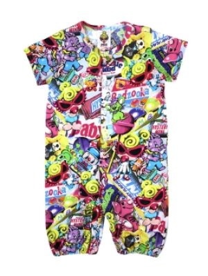 画像1: MY FIRST HYSTERIC  　HYSTERIC MINI IN WONDERLAND Viscotex 半袖2WAYALL　44；ブルー系　　F(60-70cm) (1)