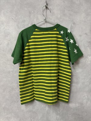 画像4: 2026春夏 　DENIMDUNGAREE　テンジク SNOOPY ボーダー TEE　　9:カーキ　　サイズ:135 (4)