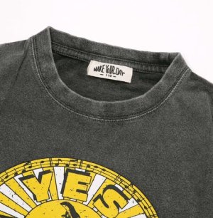 画像3: MakeYourDay　製品染めドルフィン半袖Tシャツ　　チャコール (3)