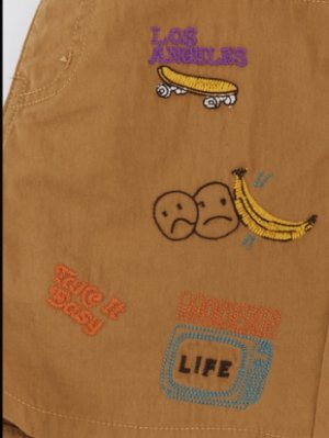 画像3: OCEAN&GROUND 　　エンブロイダリーショーツ　　カラー；キャメル (3)