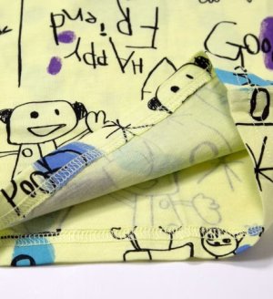 画像4: MakeYourDay　ラクガキ総柄ルームウェア　　イエロー (4)