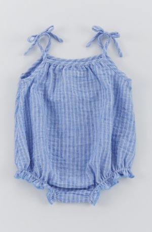 画像2: La stella 　　フリルバルーンキャミロンパス　　カラー；ライトブルー (2)