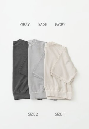 画像1: VC 　 Pigment dyeing ミニ裏毛プルオーバー　　　サイズ；F (1)