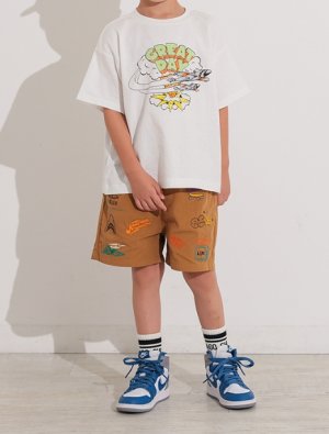 画像4: OCEAN&GROUND 　　エンブロイダリーショーツ　　カラー；キャメル (4)