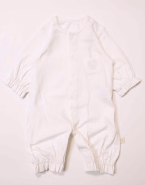 画像3: MakeYourDay　ボンネット付きワンピースセレモニードレス　　オフホワイト　　サイズ；50-70 (3)