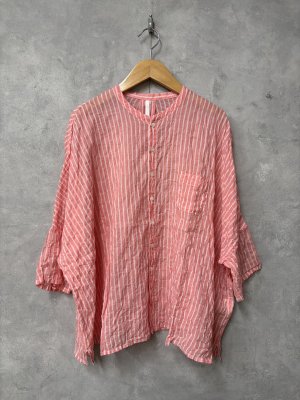 画像1: NATURAL LAUNDRY 　シャーリングランドスケープシャツ　　301；アカ　サイズ2 (1)