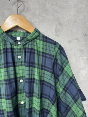 画像2: NATURAL LAUNDRY 　シャーリングOP　　483；ネイビー系　　サイズ2 (2)