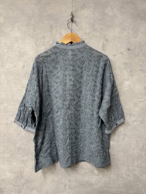 画像3: grin　ディル刺繍フリルシャツ　　420；ブルー　サイズ；2 (3)